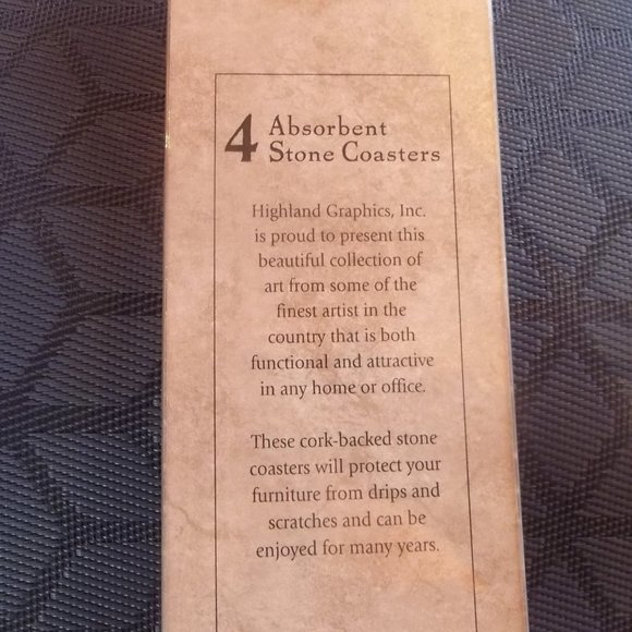 NWT Dog themed absorbent stone coasters - Picture 4 of 4